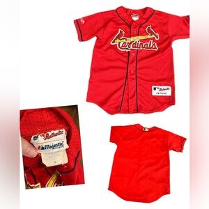 Vintage St Louis Cardinals Jersey Baseball Majestic Diamond MLB youth medium